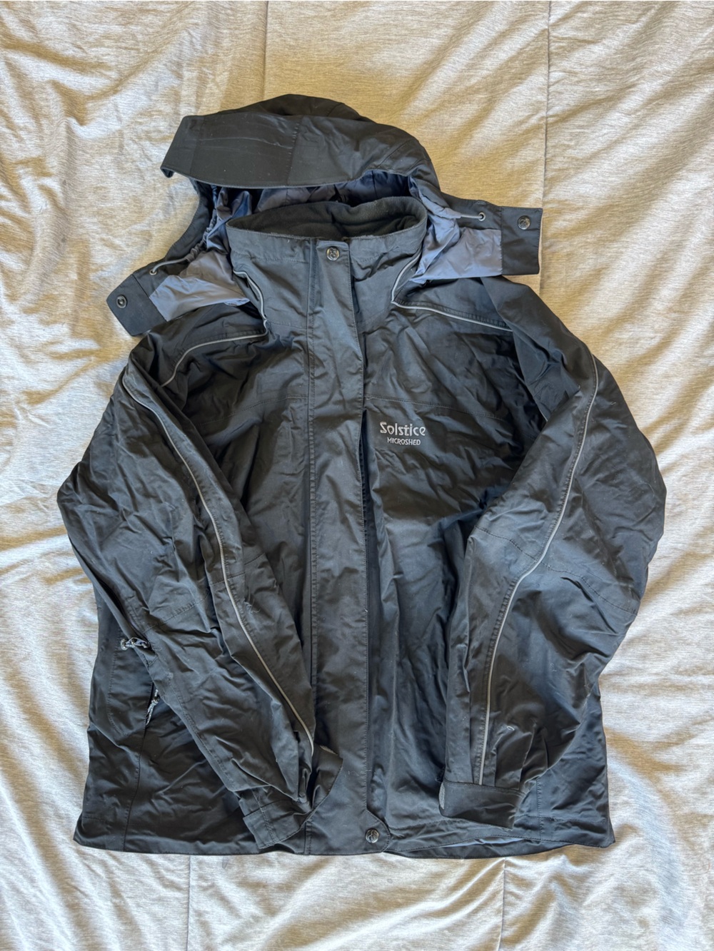 Solstice Black Women's Waterproof Snow Jacket with Hood